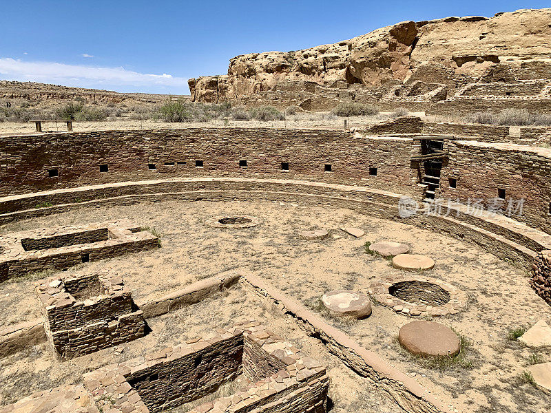 新墨西哥州查科文化国家历史公园的Pueblo Chetro Ketl